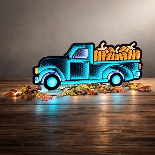 35.5" Pickup Truck with Pumpkins EkkoLight